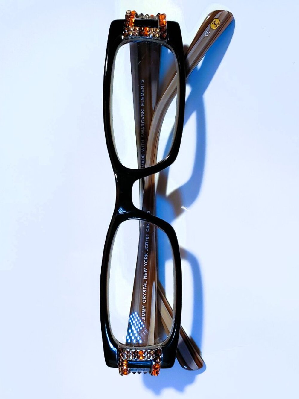 Jimmy Crystal New York JCR181 Tortoise Reading Glasses +1.50 Swarovski Bling